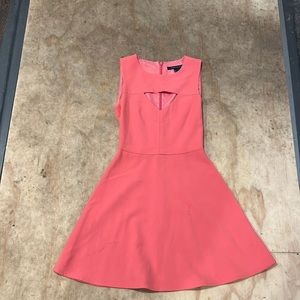 1 Pink dress with a gap in the middle size 0 to the middle length